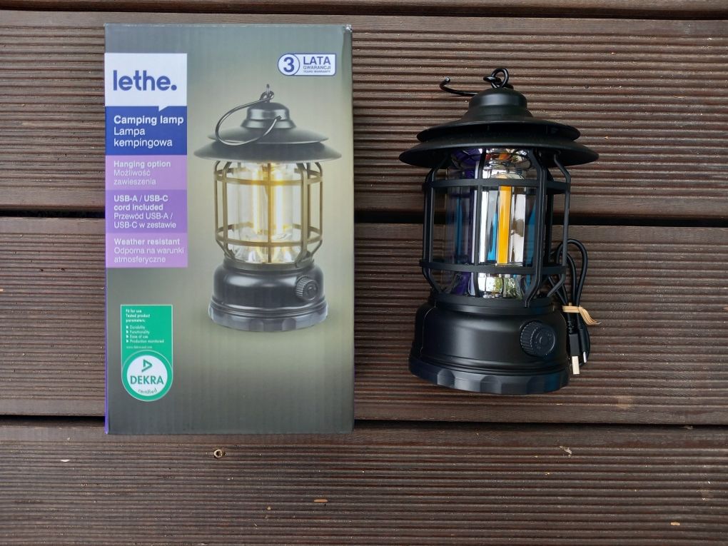 Lampa Kempingowa Turystyczna  Lethe USB Led