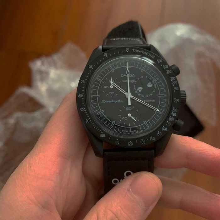 Omega Swatch Czarny Snoopy SO33B700 - czarny, natychmiast do noszenia