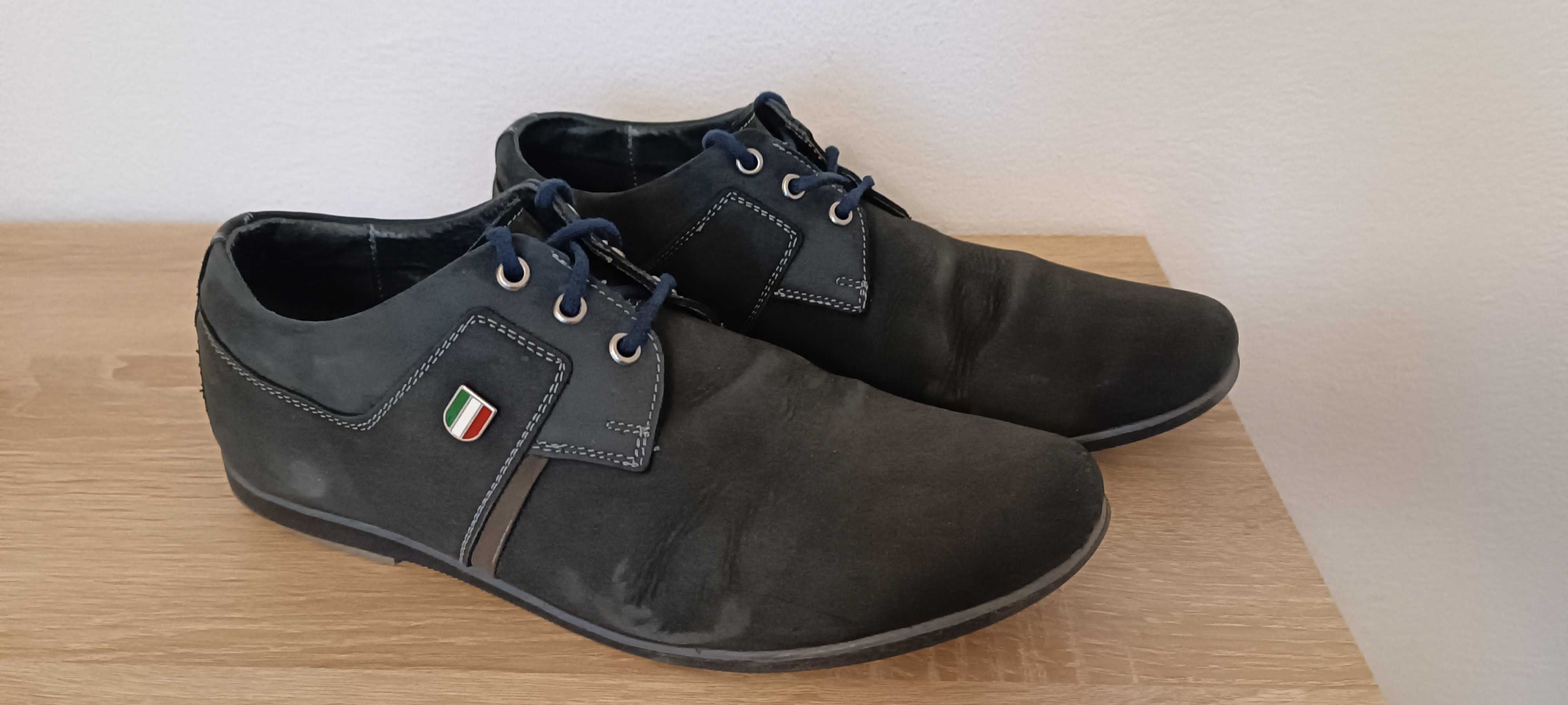 Buty męskie Venezia niebieskie zamszowe rozmiar 41
