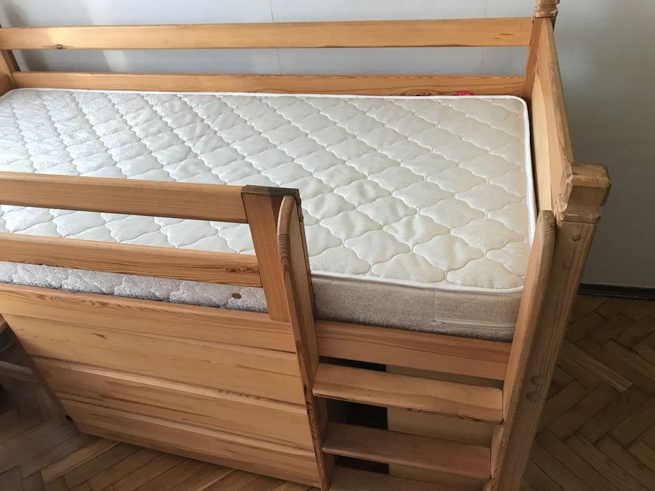 Дитяча спальня з комодами та столом