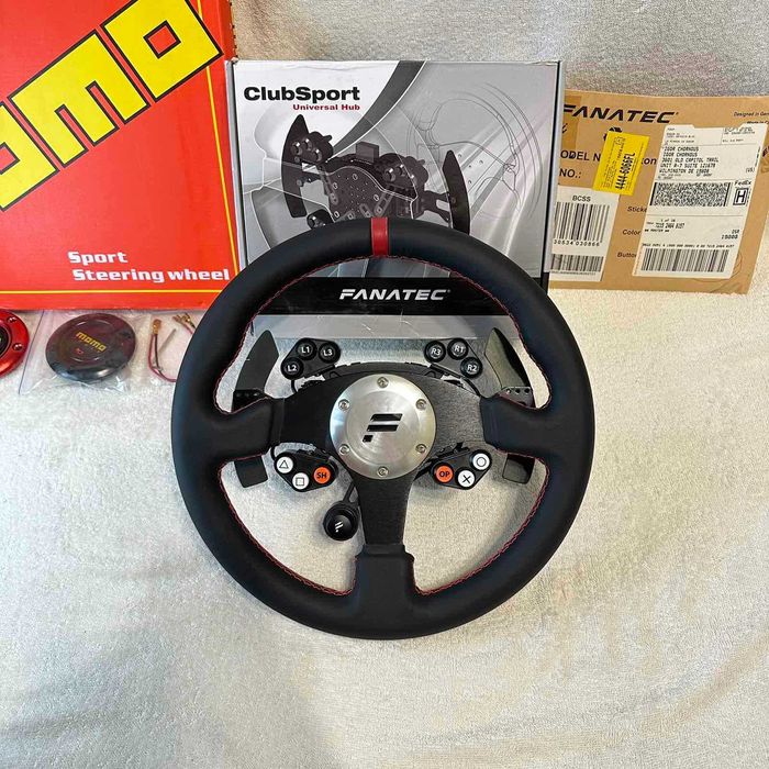 Кастомный Руль Fanatec ClubSport Universal Hub + Momo обод 33см.Идеал!