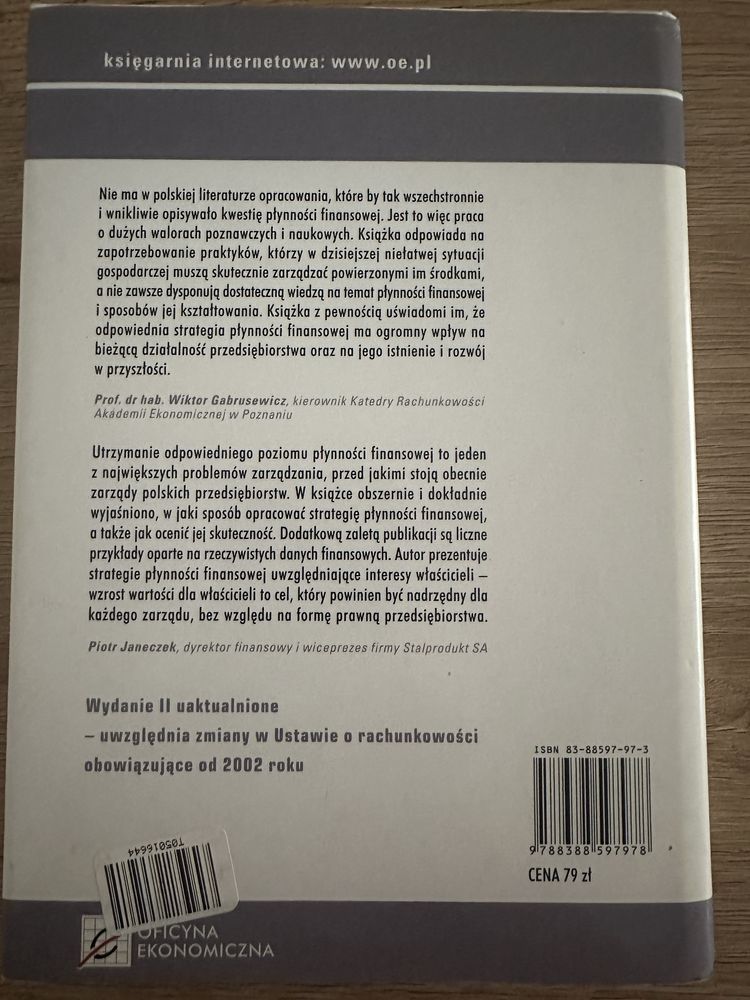 Strategie płynności finansowej przedsiębiorstw Dariusz Wędzki