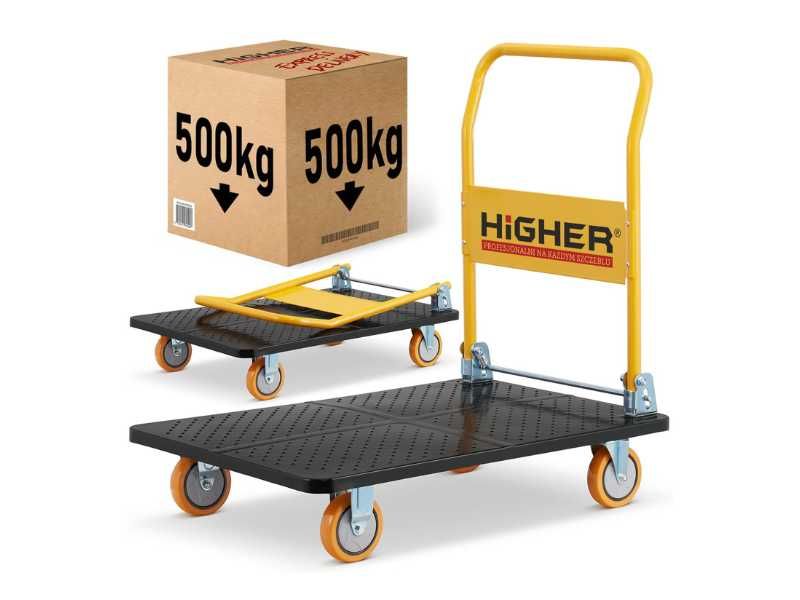 Wózek magazynowy składany HIGHER PRO 500kg – II Gatunek Outlet