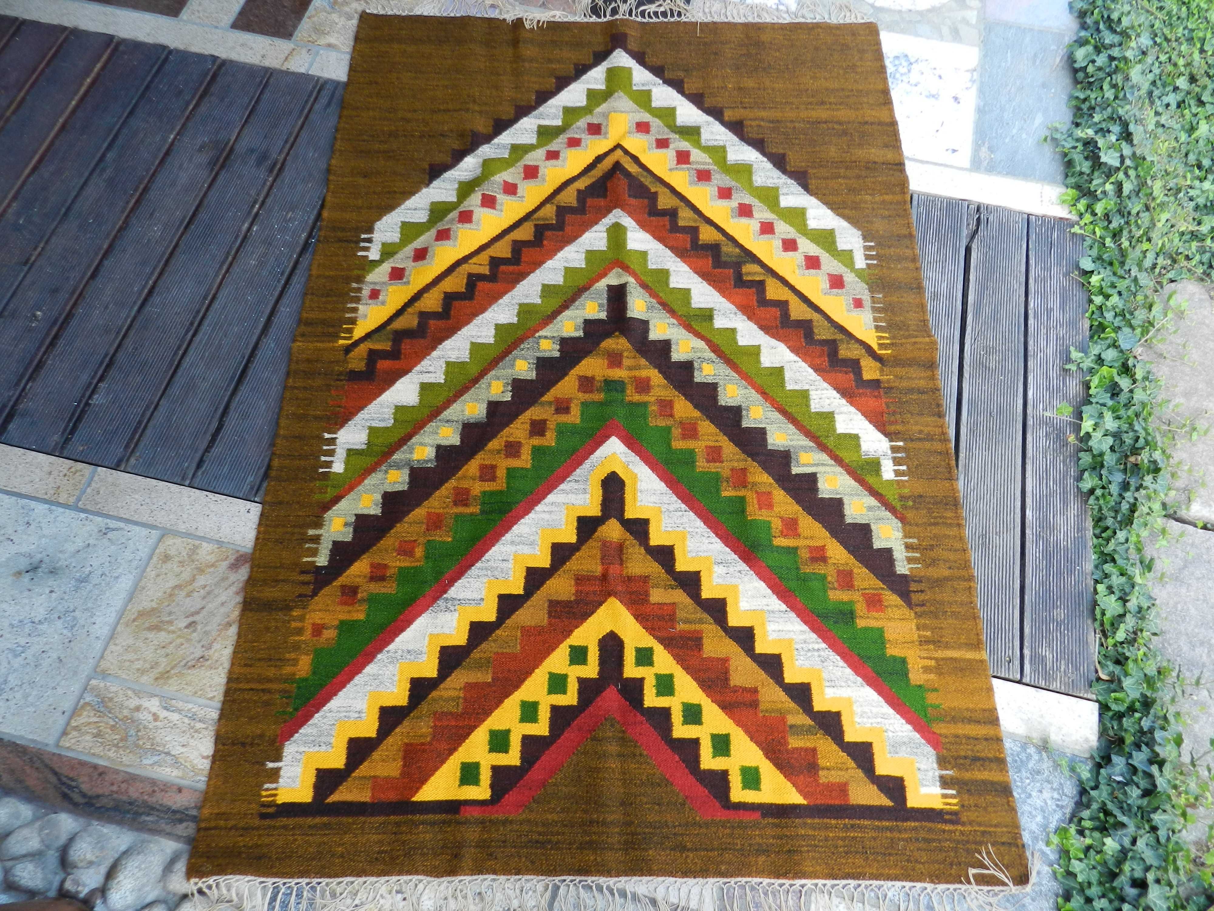 kilim ,,choinka,, J. Banaszkiewicz Cepelia design PRL stan bdb 220x150