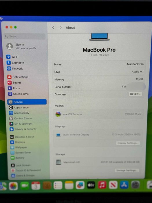 MacBook Pro 13" 2020 M1 16\512 Gb
