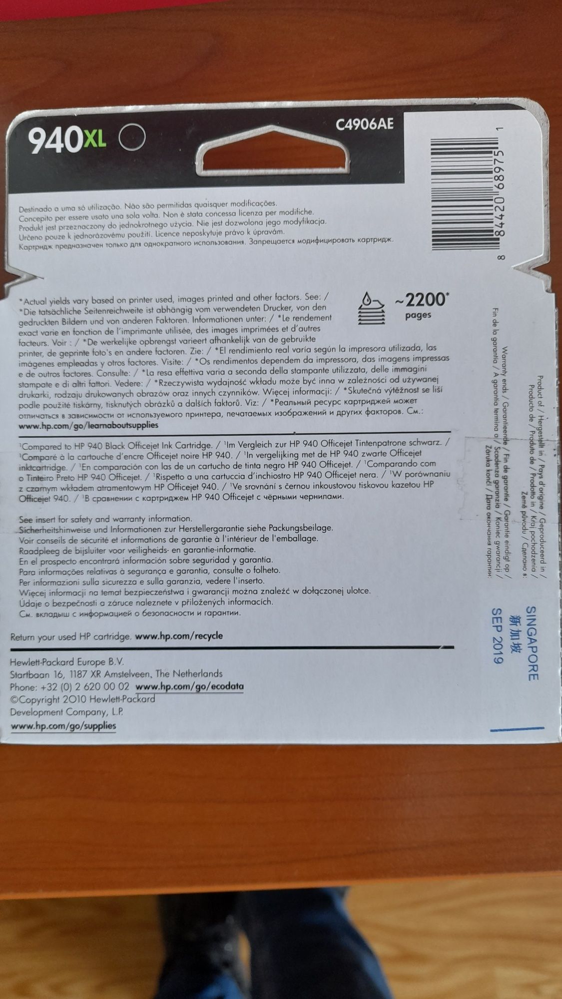 Tusz OfficeJet HP 940 XL, czarny, oryginalny