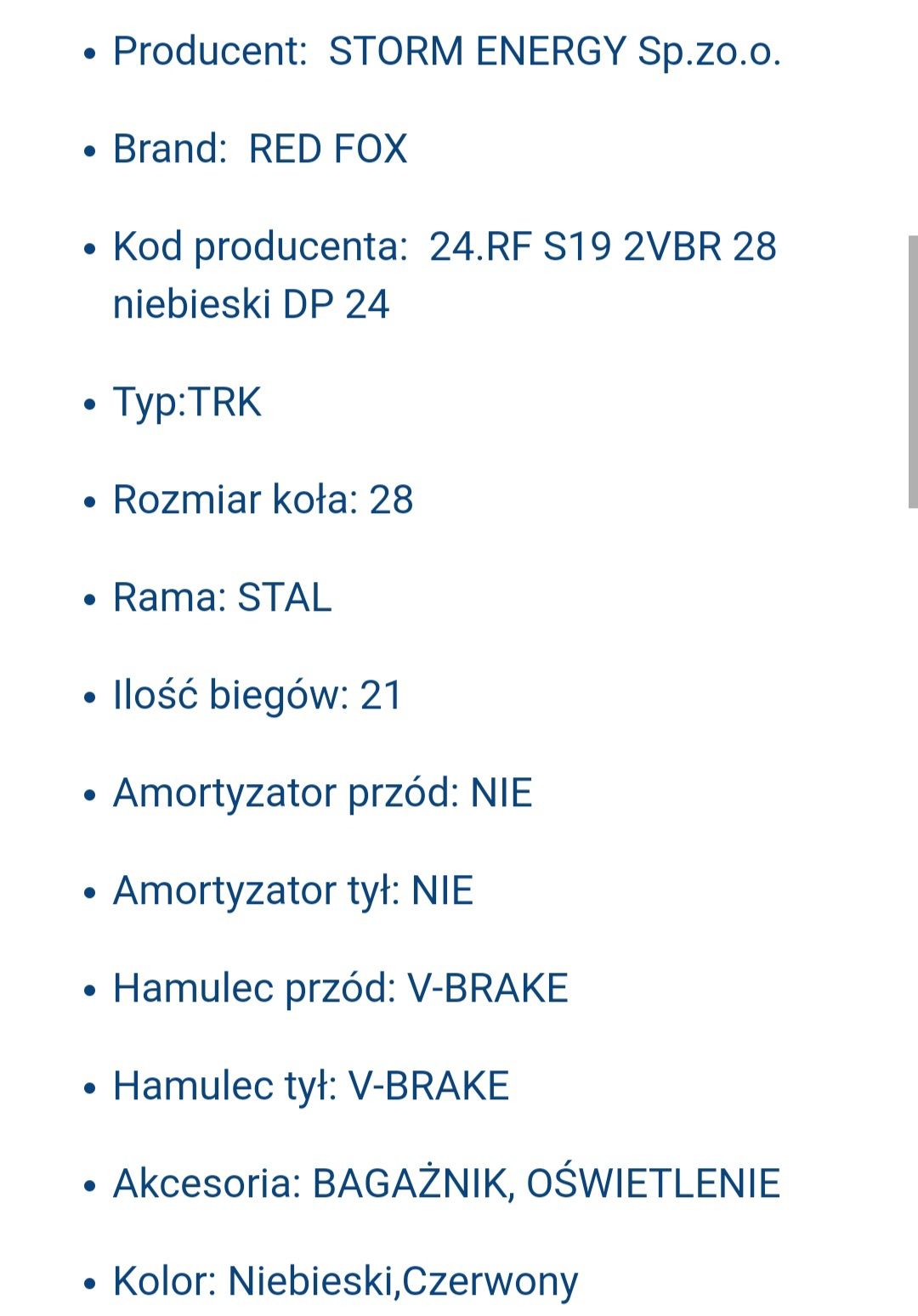 Sprzedam rower rama 19,koła 28