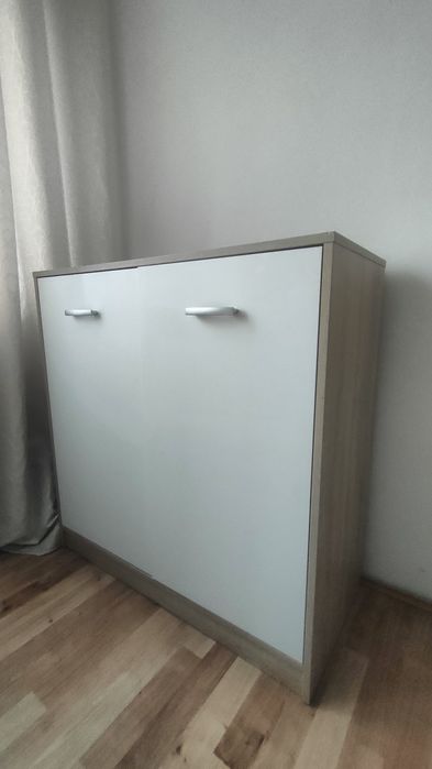 Komoda biała+ dąb sonoma