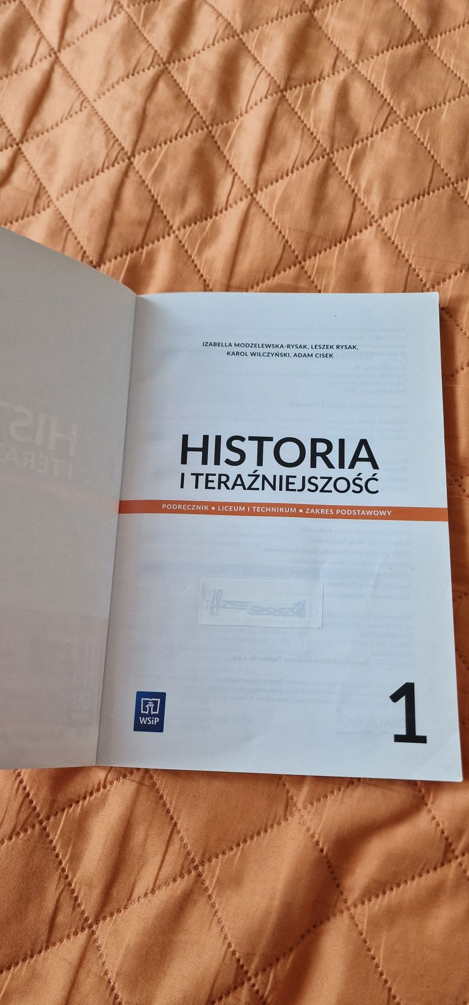 HISTORIA I TERAŹNIEJSZOŚĆ 1 "WSIP" szkoła branżowa I stopnia