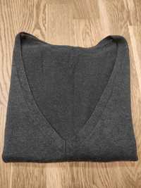 Ciemnoszary długi damski sweter rozm. 10 TopShop