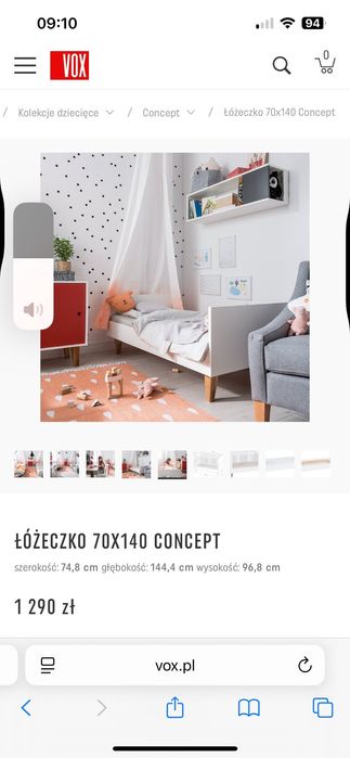 Łóżeczko dziecięce VOX + materac