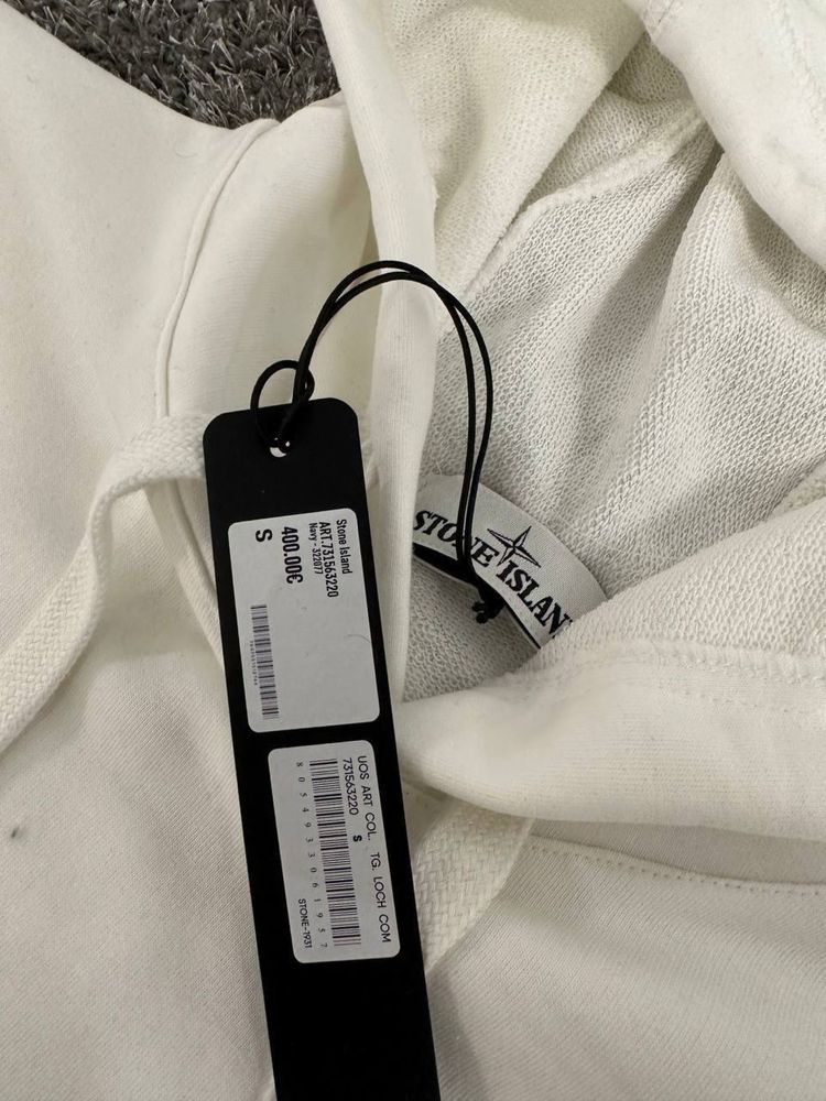 Зіп Худі Stone Island CREWNECK в трьох кольорах чорні білі оранж Акція