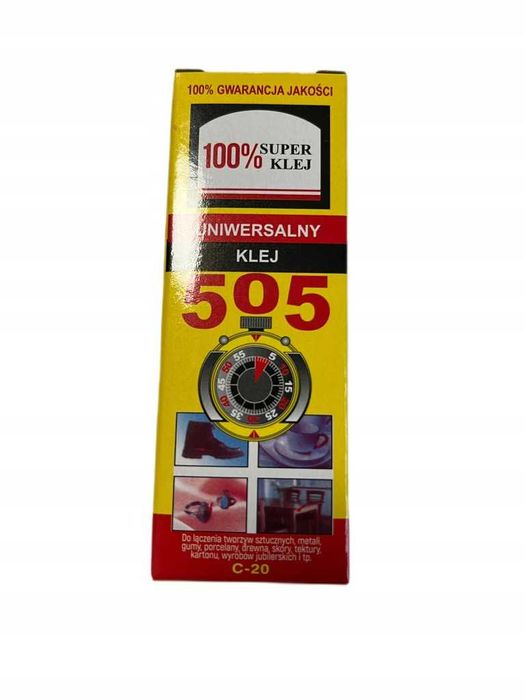 Klej uniwersalny 100% SUPER KLEJ 505 do drobnych napraw 6g