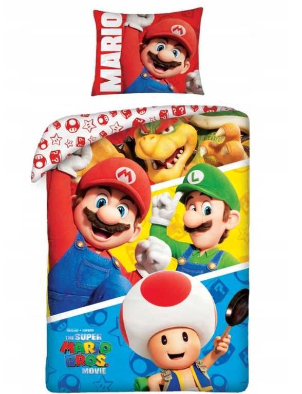 Super Mario Bross pościel 140x200 bawełniana Nintendo Luigi gra