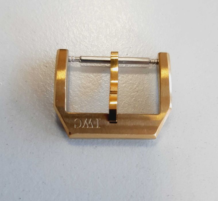 Klamra zapięcie 18mm do zegarka IWC Schauffhausen złota stal INOX