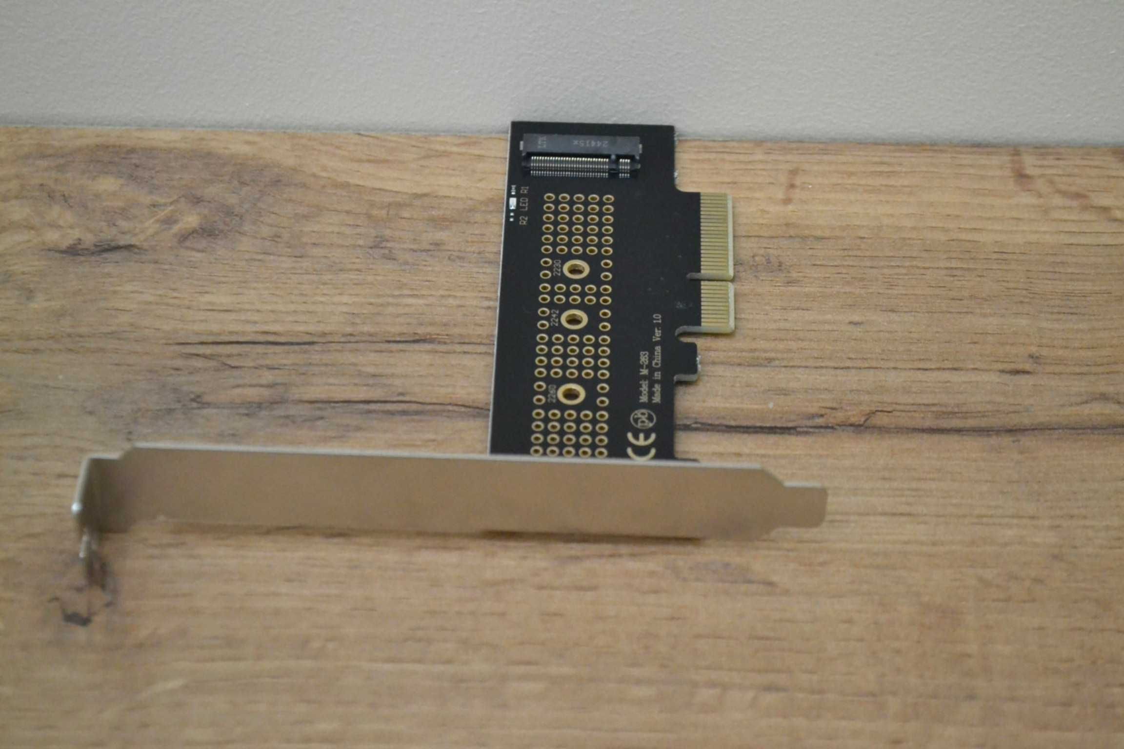 karta adapter przejściówka dla dysku SSD M.2 NVME na PCI Express 24h
