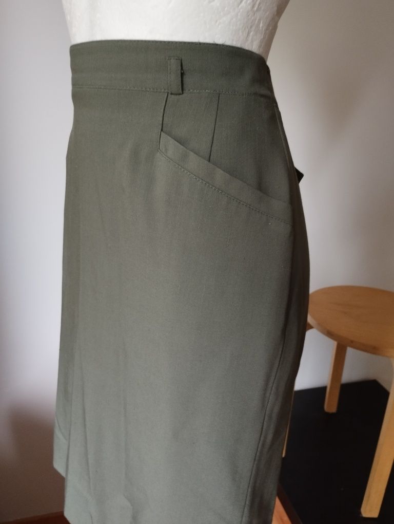 Zielona spódnica - wełna