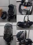 Carrinho bebê + ovo+ isofix + cadeira+ impermeável