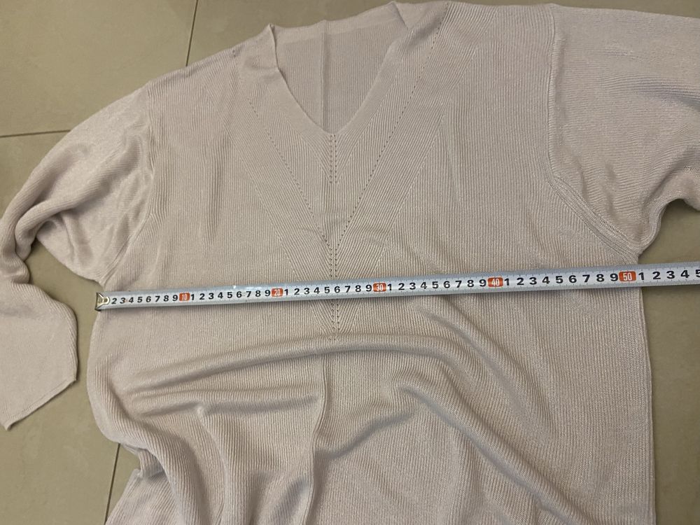 Elegancki sweterek bluzka overside xl lekko błyszcząca