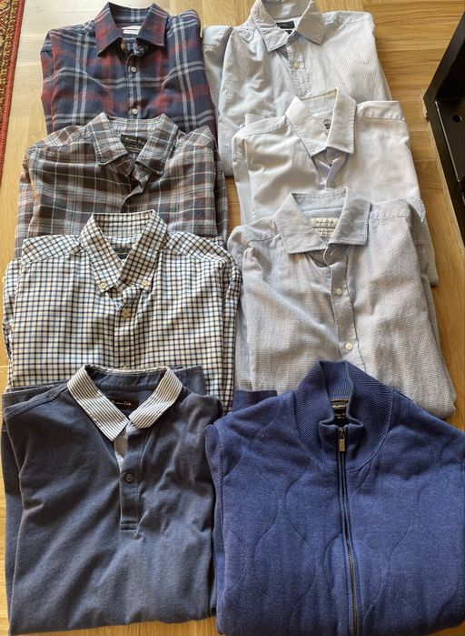 6 koszul, sweter, longsleeve - wszytsko Massimo Dutti rozmiar M