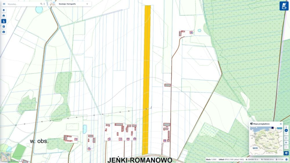 Działka rolna 1,9 ha Jeńki gmina Sokoły