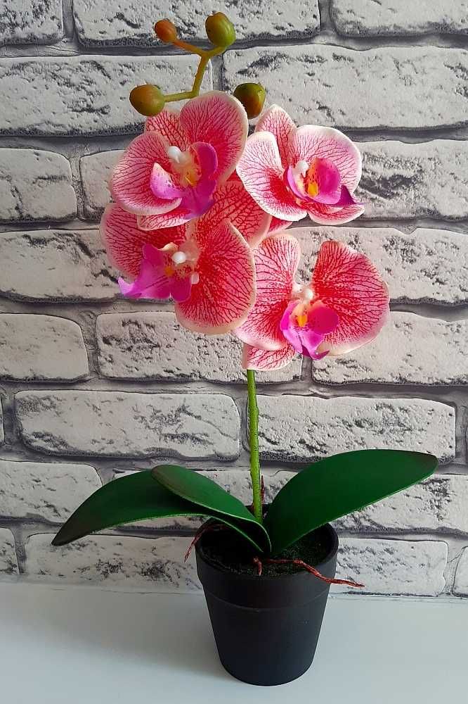 Storczyk sztuczny w doniczce storczyki kwiaty orchidea 38 cm KOLORY
