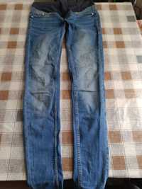 Spodnie ciążowe jeansy rozmiar granatowe S/M H&M Mama 5szt gratis