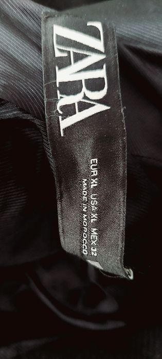 Plaszcz Zara granat zlote guziki