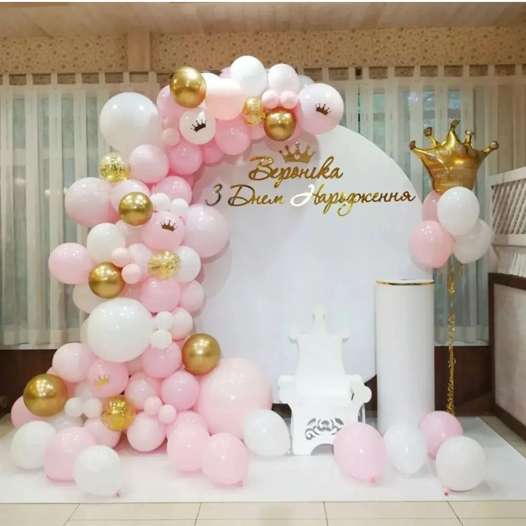 Фотозона на день народження рождение, рік годик, шарики банер, кульки
