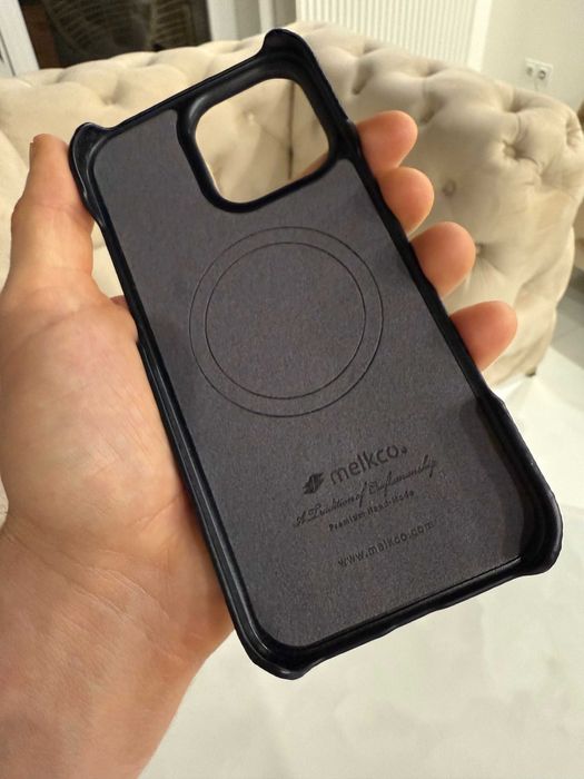 Etui pokrowiec na telefon iPhone 16 pro max, PRAWDZIWA SKÓRA, Melkco