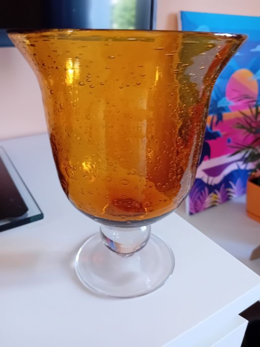 Antico, kielich miodowe szkło plus szklaneczki