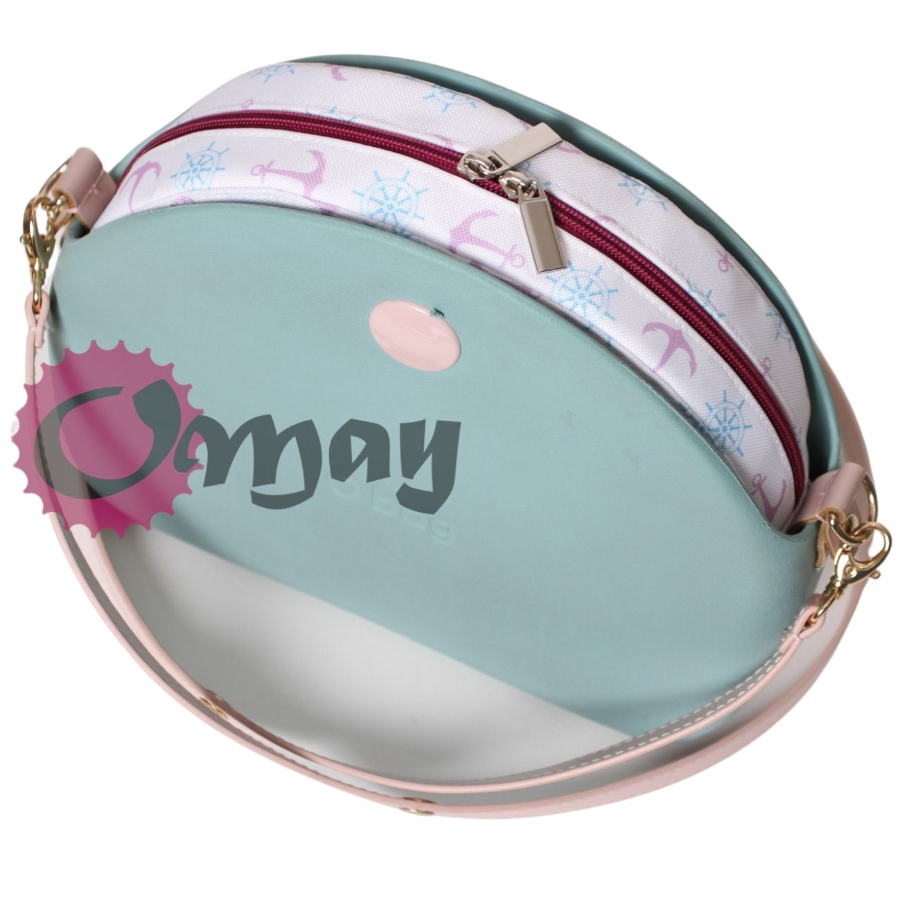 organizer do OBAG MOON LIGHT kotwice róż sangria 2kieszenie wkład OMAY
