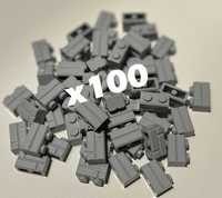 100 x LEGO cegła 98283 1x2, Light Bluish Gray (Nowe)