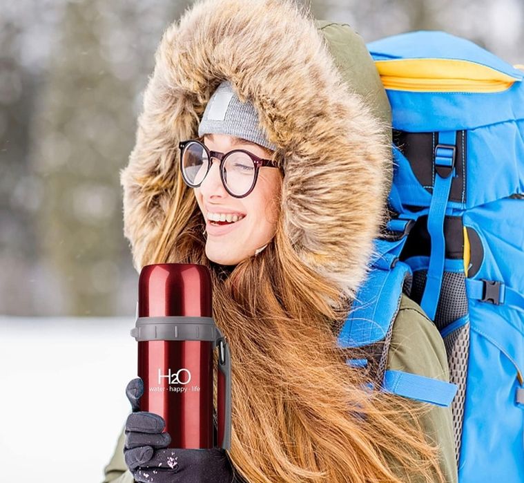 Izolowana butelka na wodę, podróżny kubek że stali nierdzewnej  1000ml