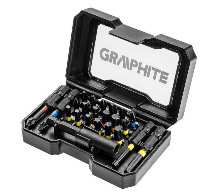 Zestaw Bitów, 23 Szt. Graphite