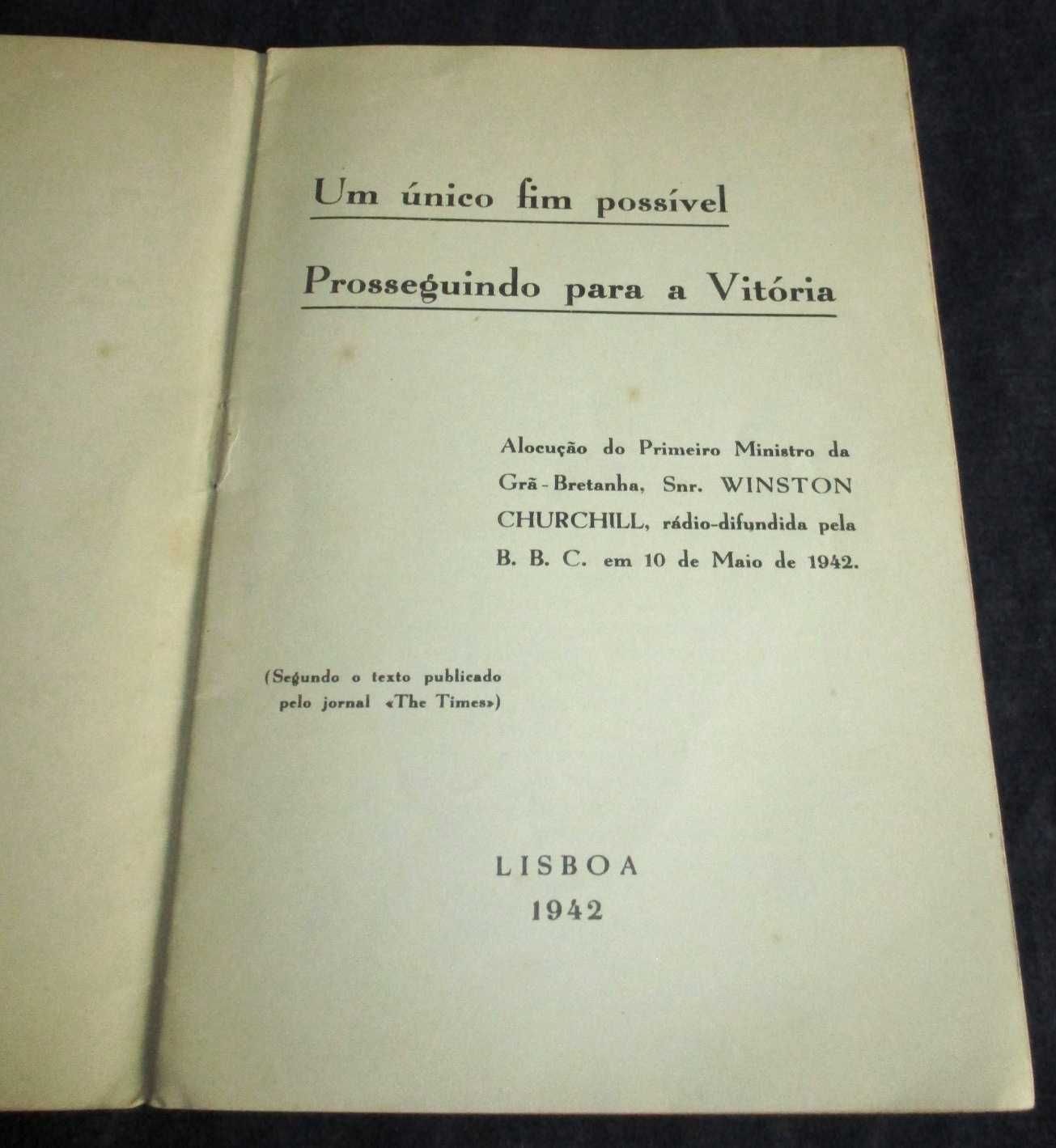 Livro Um único fim possível Prosseguindo para a Vitória Churchill