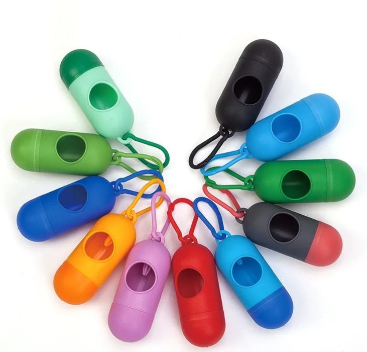 Pojemnik do woreczków na psie odchody jasno niebieski