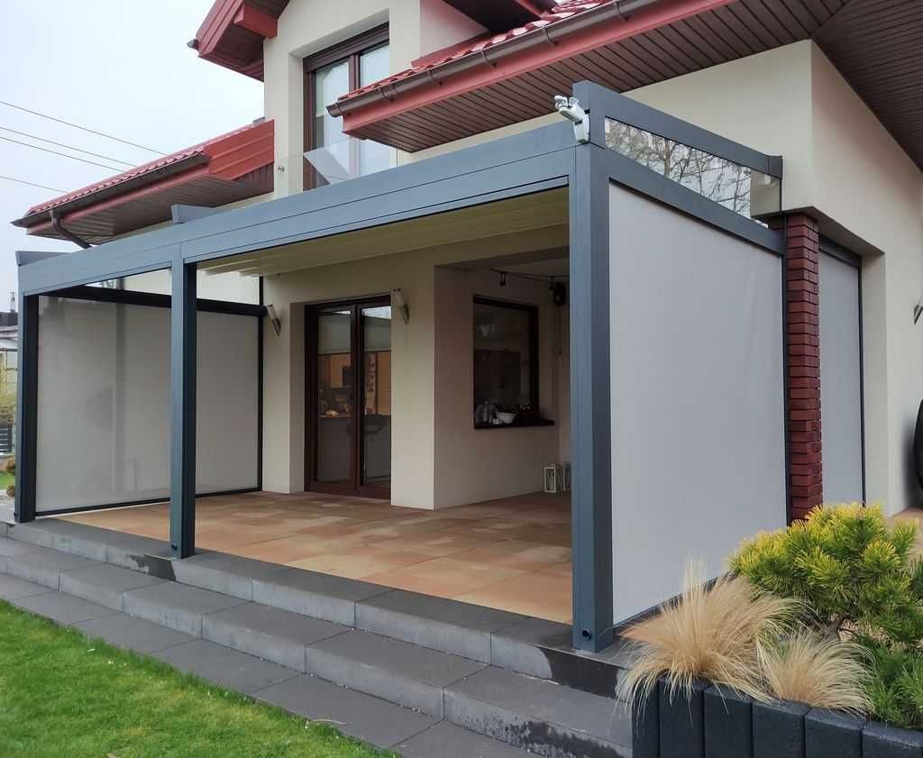 Montaż pergoli ogrodowych, carportów i rolet screen