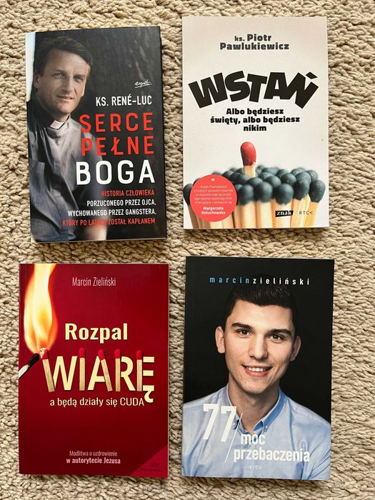 4 książki Wstań Pawukiewicz moc przebaczenia Zieliński Serce Rene-Luc