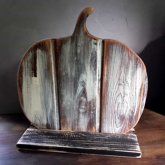 Dekoracja - drewniana dynia