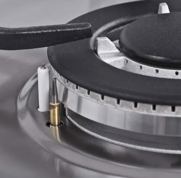 Велика варильна поверхня 5 п‘ять конфорок нержавійка Плита