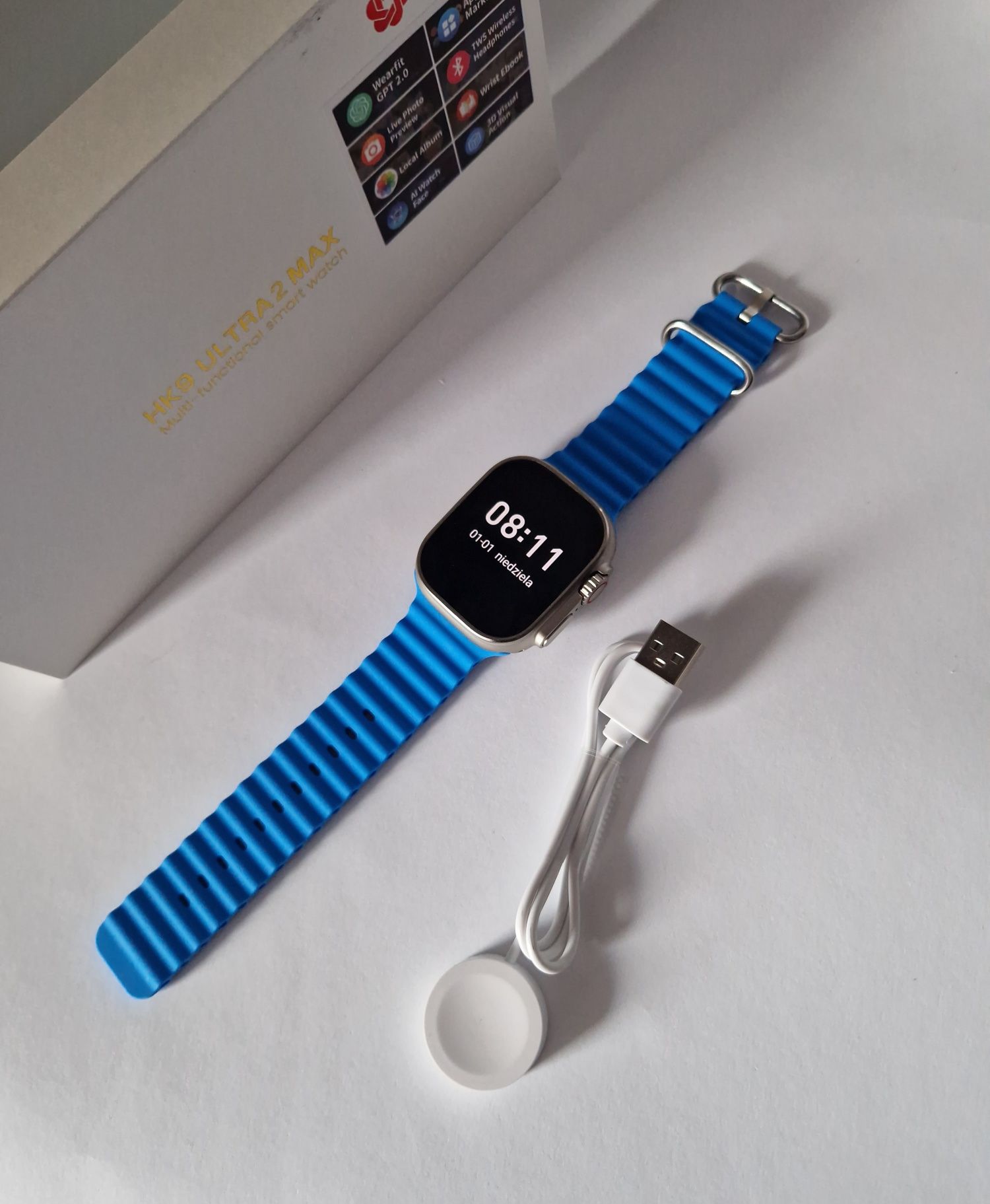 Smartwatch hk9 ultra 2 max w pełni wyposażony nowy