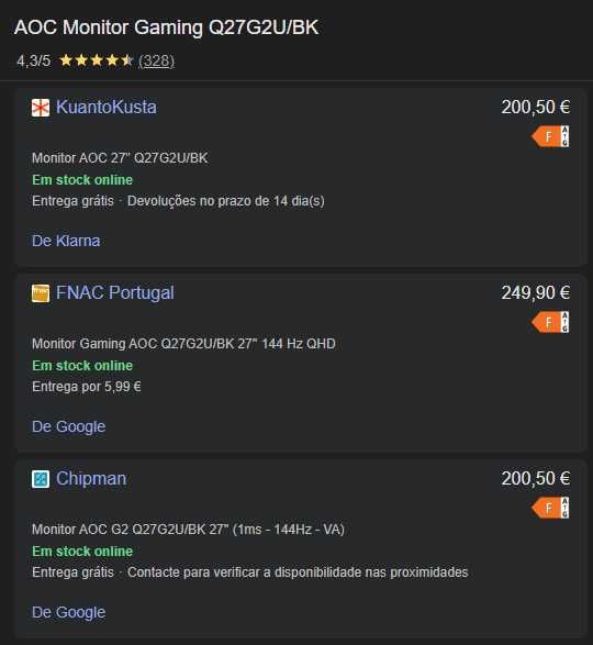 AOC G2 Q27G2U/BK 27'' (1ms - 144Hz - VA)