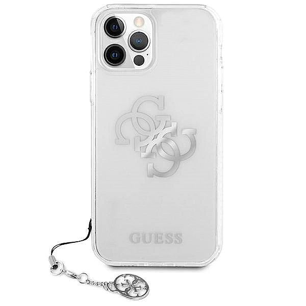 Etui Guess 4G Silver Charms Collection na iPhone 12 Pro Max - przezroc
