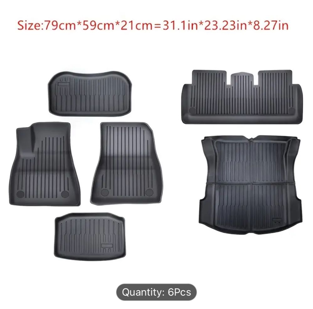 Tapates, Floor mats set for Tesla model 3