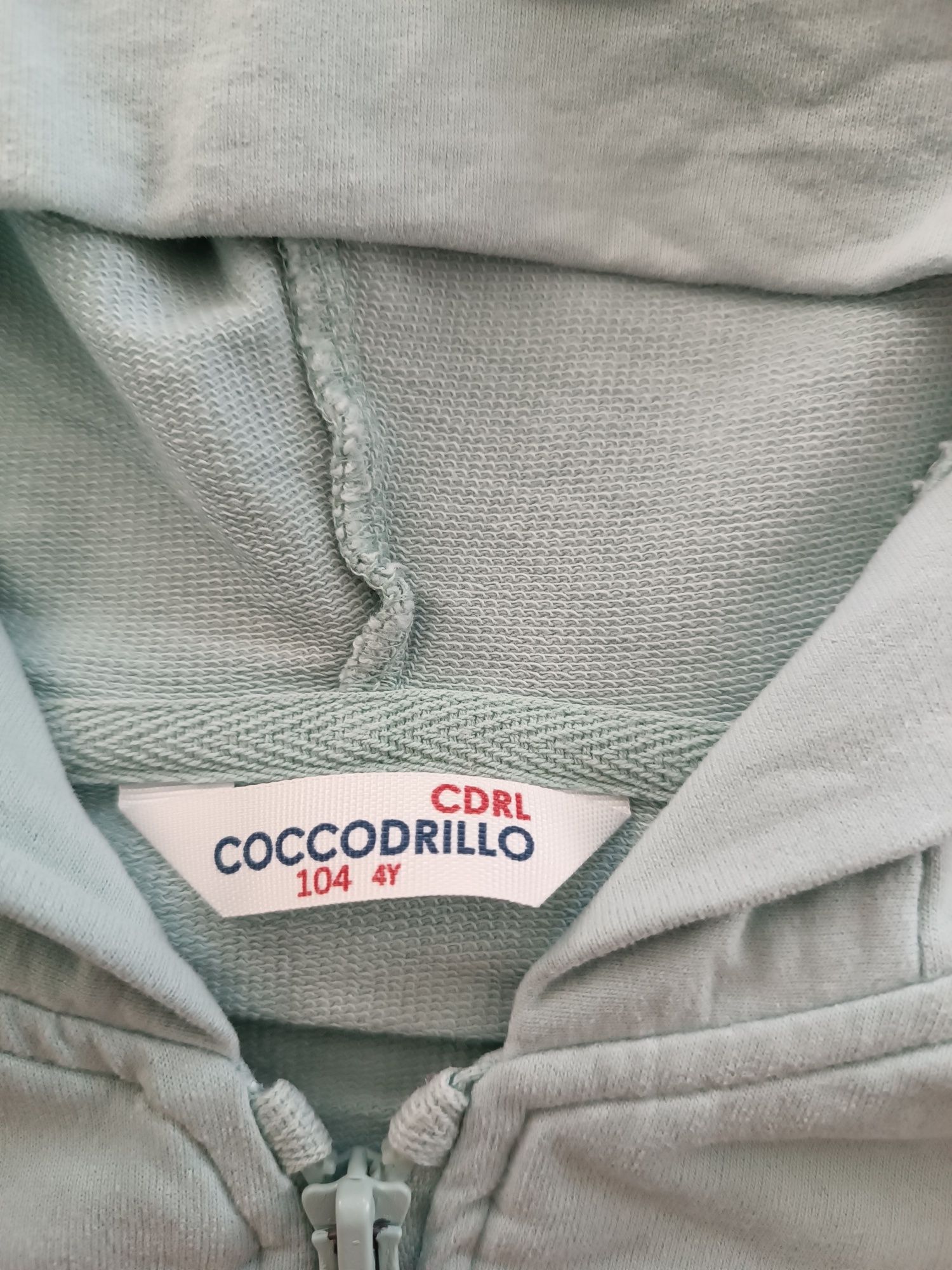 Miętowa bluza dziewczęca Coccodrillo / rozmiar 104