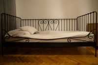 Łóżko metalowe z materacem 90x200 cm
