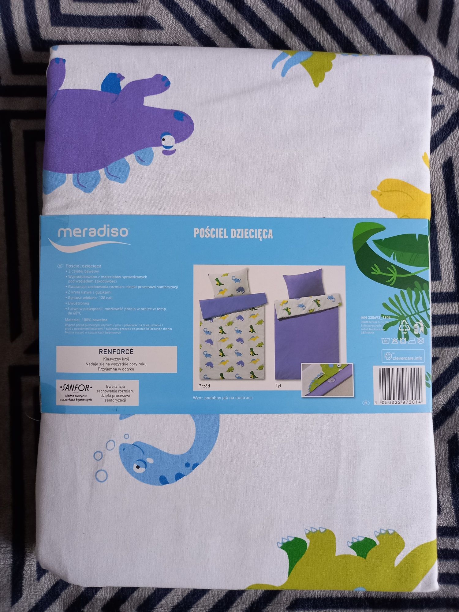 NOWA pościel komplet pościeli lidlozaury dinozaury meradiso lidl 140