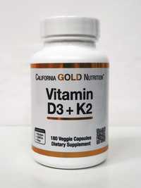 Витамин D3 + K2 California Gold Nutrition, 180 капсул