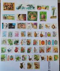 Гашені поштові марки України та інших держав різних років 79 шт.